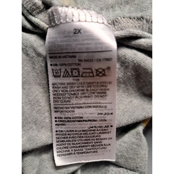 Old Navy Plus Size 2X Womens Gray V Neck‎ Floral Print Short Sleeve Cotton Top - Picture 7 of 8